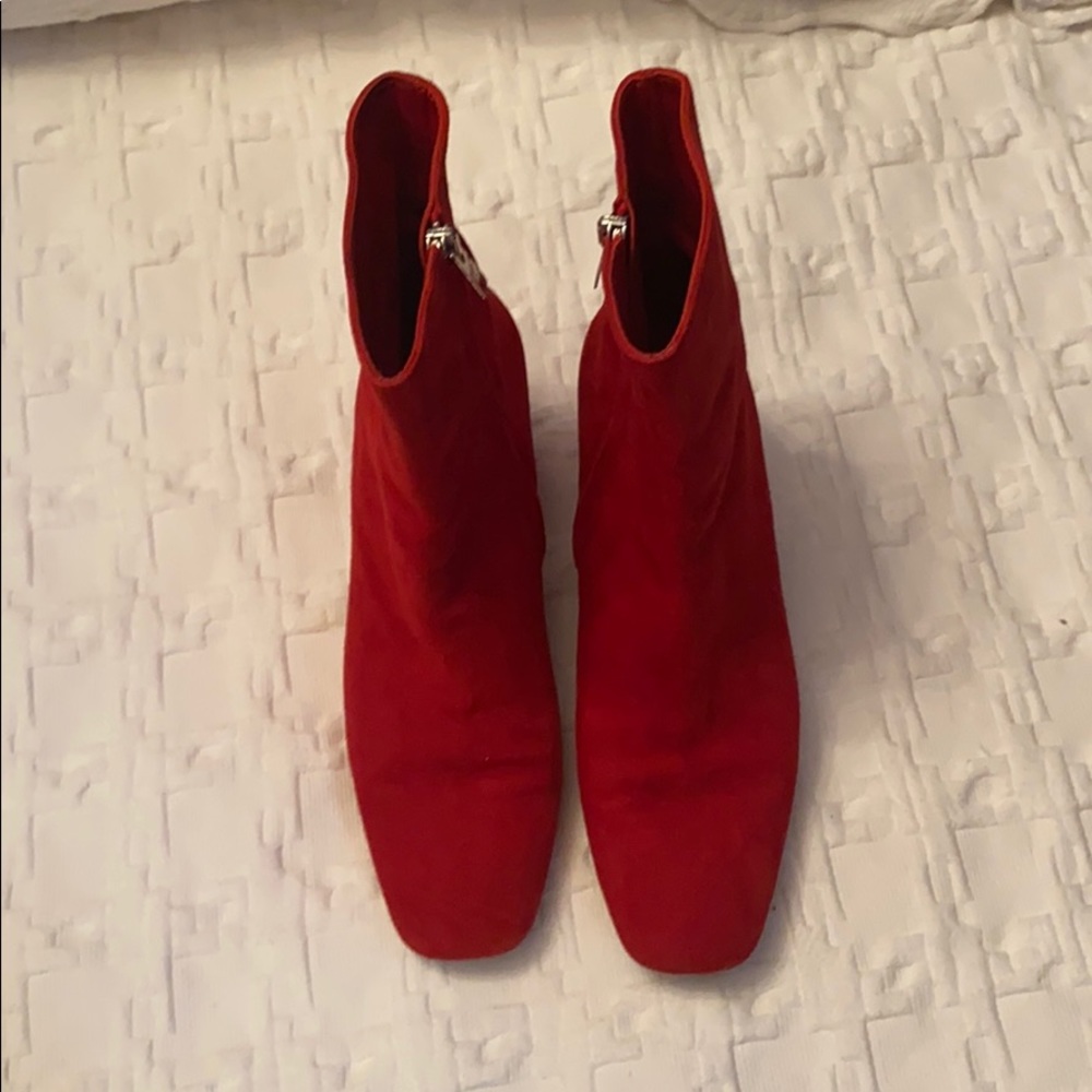 Dora Teymur Red Suede Boots 7.5*